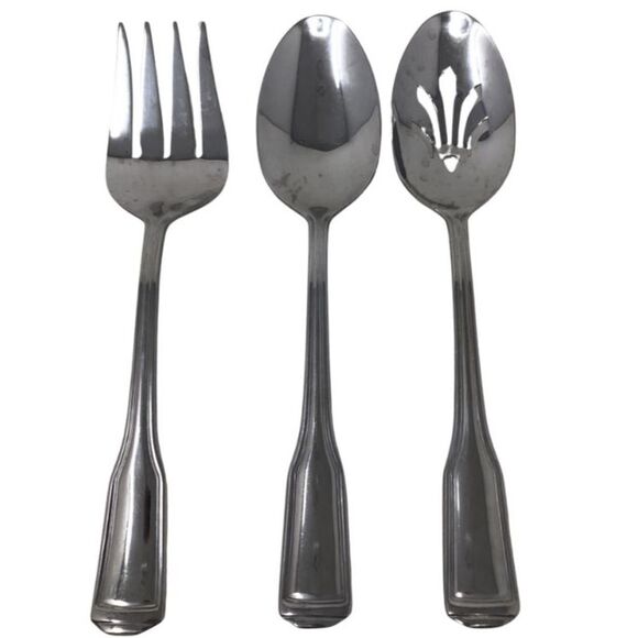 Hamilton Silversmiths American Classic Stainless 3 Piece Serving Set Flatware - Picture 1 of 12